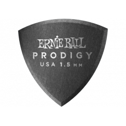 Ernie Ball 9331 - Médiators prodigy sachet de 6 noir bouclier 1,5mm