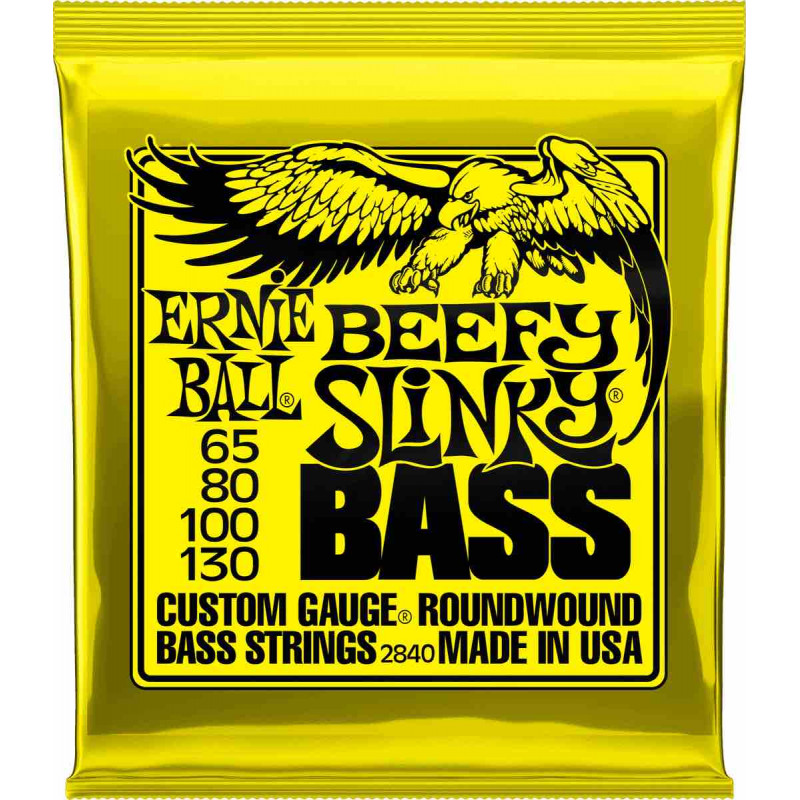 Ernie Ball 2840 - Jeu de cordes basse Beefy slinky - 65-130