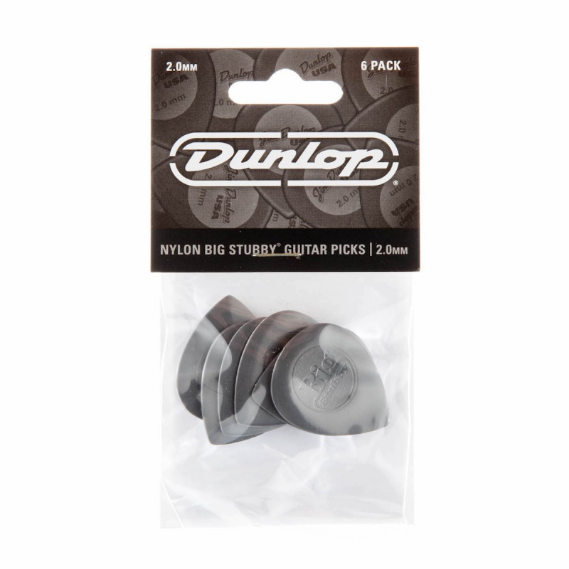 Dunlop 445P20 - Pack 6 médiators Big Stubby  2,00mm
