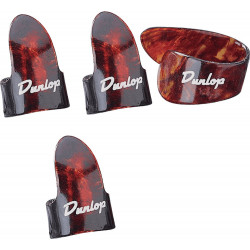 Dunlop 9010TP - Player's Pack de 4 Onglets doigt et pouce Ecaille Medium