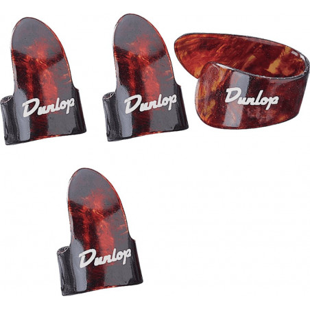 Dunlop 9020TP - Player's Pack de 4 Onglets doigt et pouce Ecaille Large