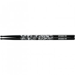 Tama 7A-S-BS - Baguettes batterie Skull Black 7A - Japenese Oak Serie - Noir