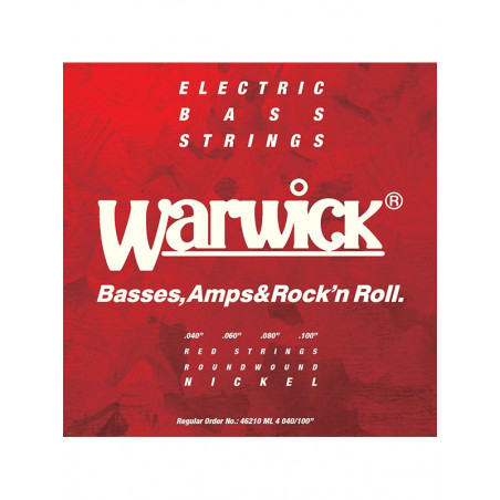 Warwick 46210-ML4 - Warwick Red Label Medium Light .040-.100 - jeu guitare basse