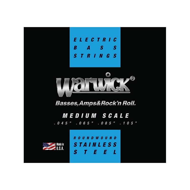 Warwick 39200-M4 - Warwick Black Label Medium .045-.105 - jeu guitare basse