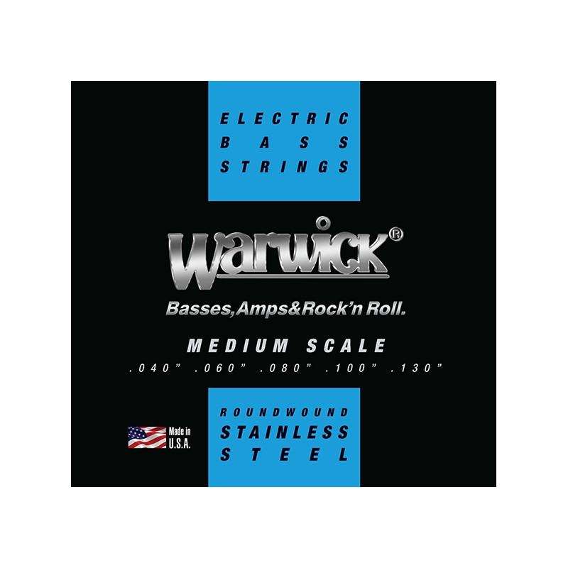 Warwick 39300-ML5 - Warwick Black Label Medium Light .040-.130 - jeu guitare basse