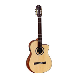 Ortega STRIPED SUITE C/E - Guitare électro-classique - Naturel brillant (+housse)