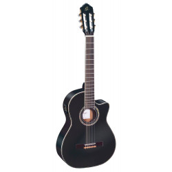 Ortega RCE141 - Guitare électro-classique - Noir brillant (+housse)