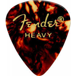Fender - Médiator celluloïd  FORME 351 Heavy - tortoise shell