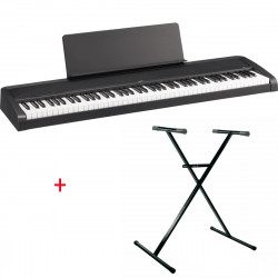 Pack Korg B2 noir  - Piano numérique 88 notes + Stand en X