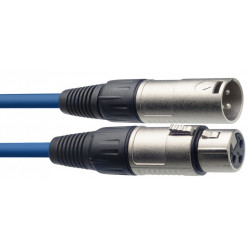 Stagg SMC10 CBL - Câble de microphone XLR/XLR (m/f), 10 m, bleu