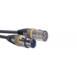 Stagg SMC1 YW - Câble de microphone XLR/XLR (m/f), 1 m, anneau jaune
