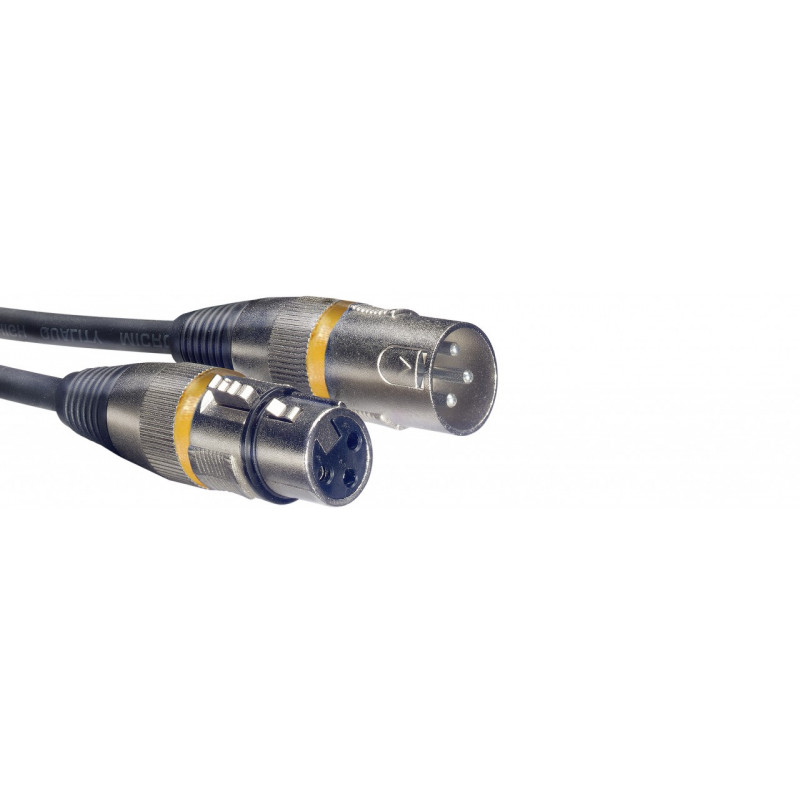 Stagg SMC3 YW - Câble de microphone XLR/XLR (m/f), 3 m, anneau jaune