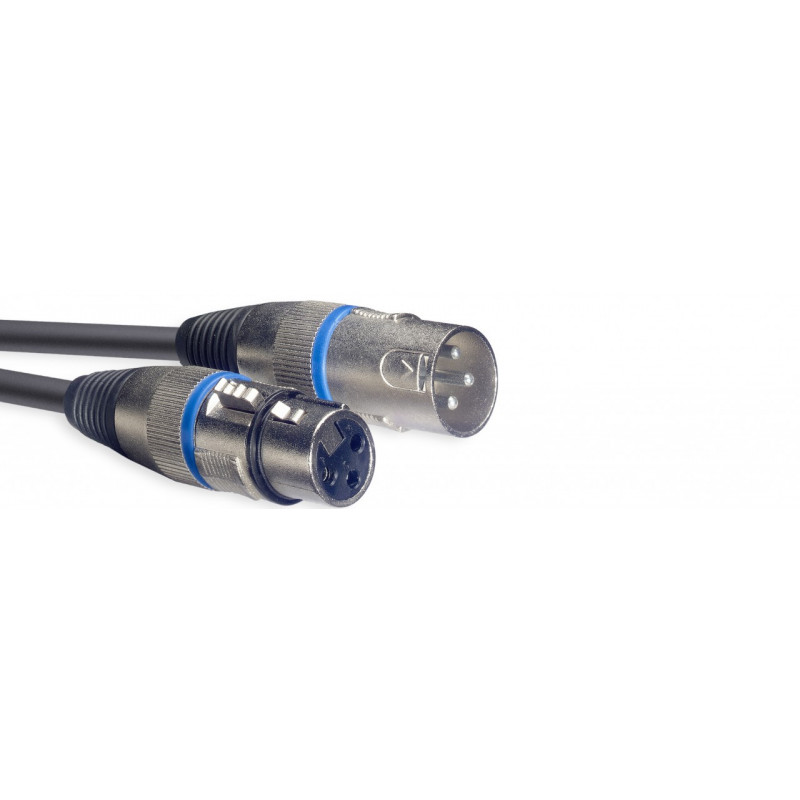 Stagg SMC6 BL - Câble de microphone XLR/XLR (m/f), 6 m, bleu