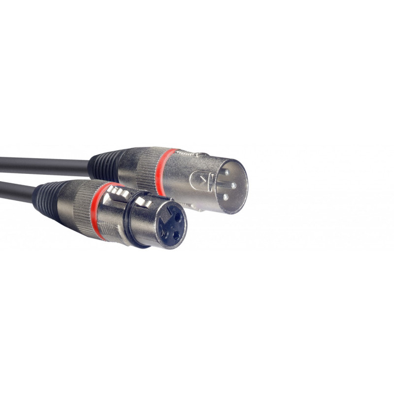 Stagg SMC6 RD - Câble de microphone XLR/XLR (m/f), 6 m, anneau rouge