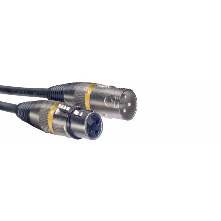 Stagg SMC6 YW - Câble de microphone XLR/XLR (m/f), 6 m, anneau jaune