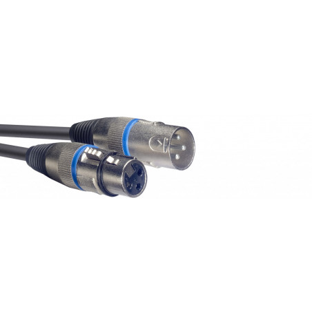 Stagg SMC10 BL - Câble de microphone XLR/XLR (m/f), 10 m, anneau bleu