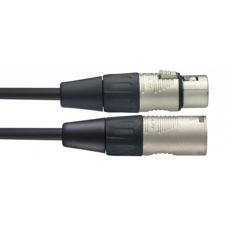 Stagg NMC1R - Câble de microphone XLR/XLR (m/f), 1 m, série N