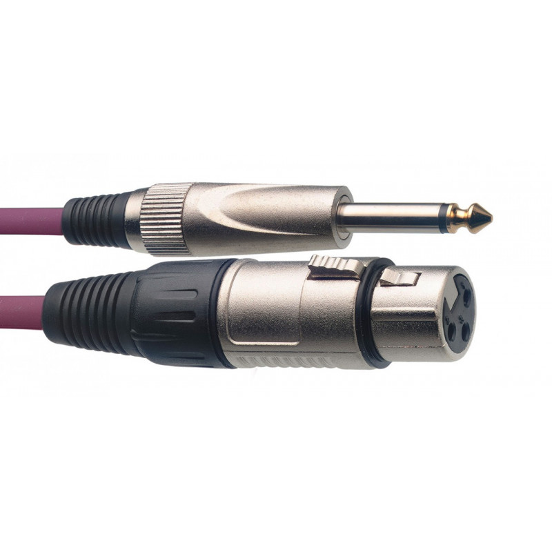 Stagg SMC6XP CPP - Câble de microphone XLR/jack (f/m), 6 m, violet