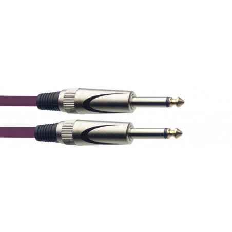 Stagg SGC3DL CPP - Câble instrument, jack/jack (m/m), 3 m  violet, série S