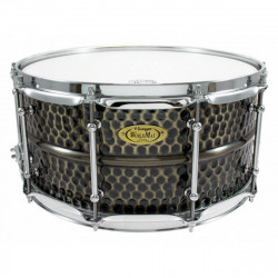 WORLDMAX - BKH-6514SH - Black dawg - 14" X 6.5" - Fût laiton martelé - Caisse claire