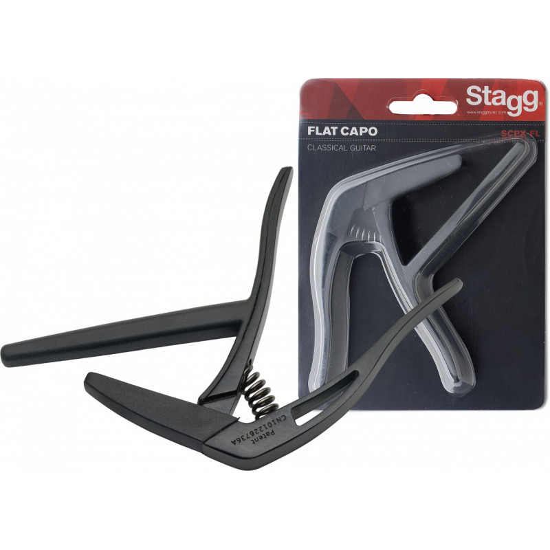 Stagg SCPX-FL BK - Capodastre guitare classique Stagg SCPX-FL BK - Capodastre guitare classique