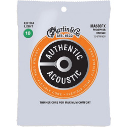 Martin MA500FX - Jeu de 12 cordes Phosphore Bronze Flexible Core - Extra Light 10-54 / 10-27