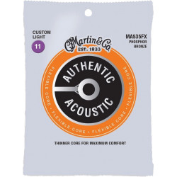 Martin MA535FX - Jeu de cordes Phosphore Bronze Flexible Core - Custom Light 11-52