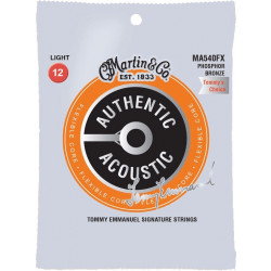 Martin MA540FX - Jeu de cordes Phosphore Bronze Flexible Core Tommy Emmanuel - Light 12-54