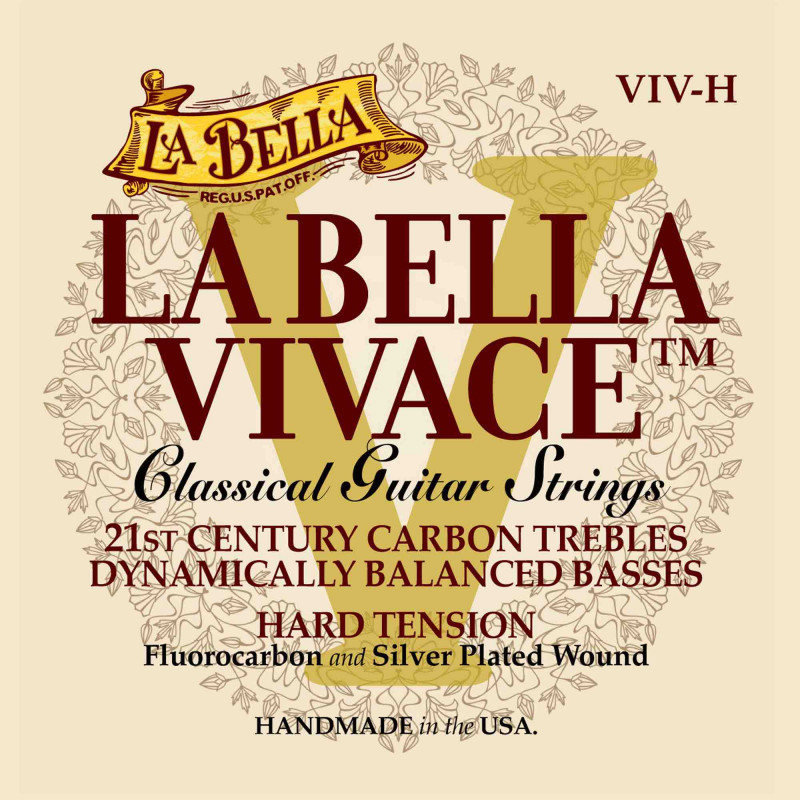 Labella VIV-H - Jeu de cordes guitare classique Vivace - Tension forte