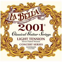 Labella 2001LIGHT - Jeu de cordes guitare classique 2001 Classical - Tension souple