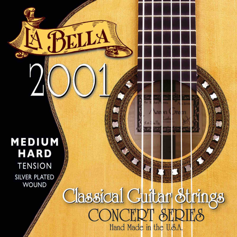 Labella 2001MED-HARD - Jeu de cordes guitare classique 2001 Classical - Tension médium-forte