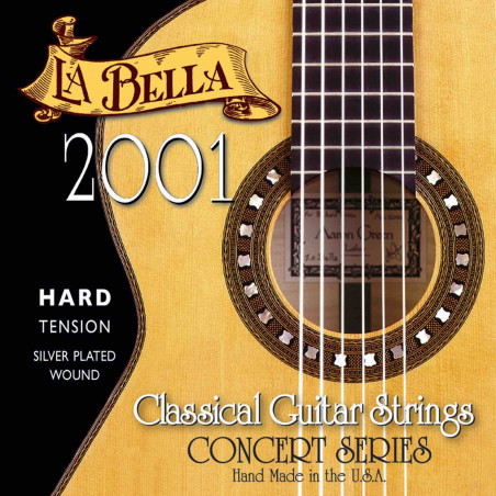 Labella 2001HARD - Jeu de cordes guitare classique 2001 Classical - Tension forte