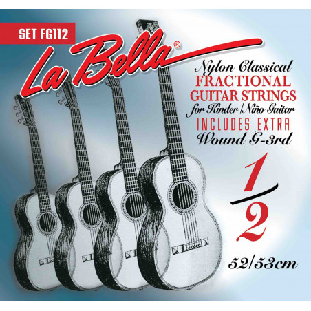 Labella FG112 - Jeu de cordes guitare classique 1/2 Fractional