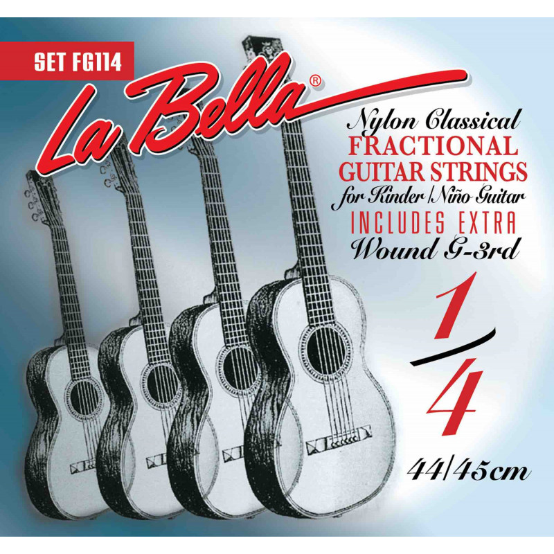 Labella FG114 - Jeu de cordes guitare classique 1/4 Fractional
