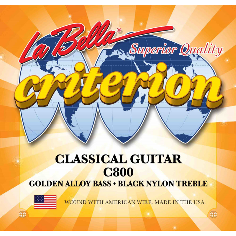 Labella C800 - Jeu de cordes guitare classique Criterion Black