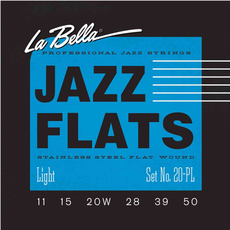 Labella 20PL - Jeu de cordes guitare électrique Jazz Flats - Light 11-50