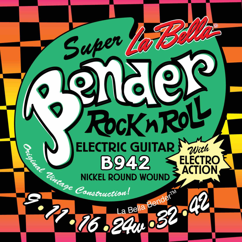 Labella B942 - Jeu de cordes guitare électrique Super Bender - 9-42