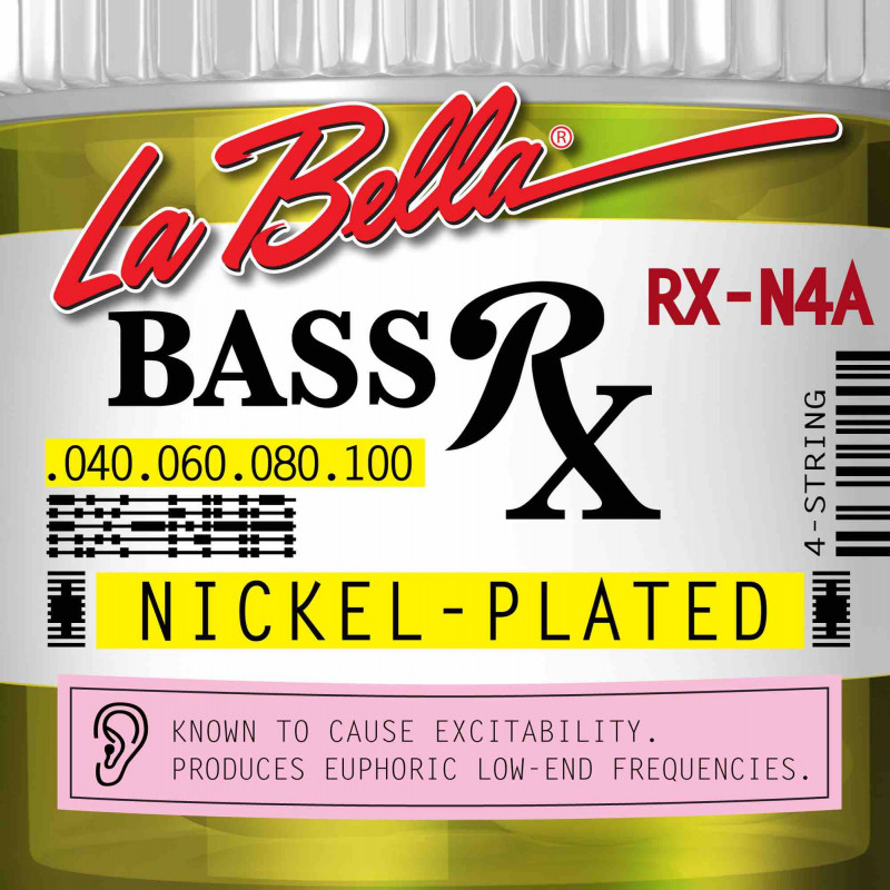 Labella RX-N4A - Jeu de cordes basse électrique RX Nickel - 40-100