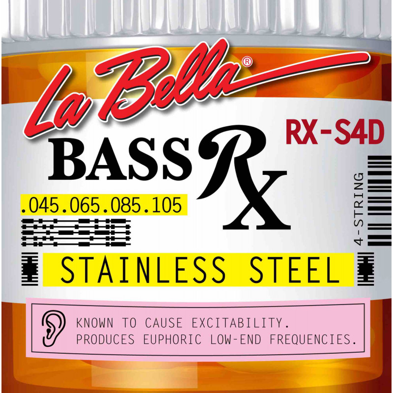 Labella RX-S4D - Jeu de cordes basse électrique RX Stainless Steel - 45-105