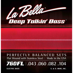 Labella 760FL - Jeu de cordes basse électrique Deep Talkin' Bass Flats - 43-104