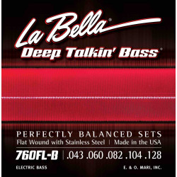 Labella 760FL-B - Jeu de 5 cordes basse électrique Deep Talkin' Bass Flats - 43-128