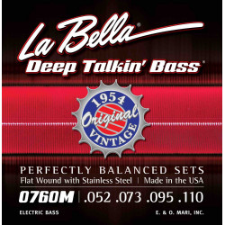 Labella 0760M - Jeu de cordes basse électrique Deep Talkin' Bass Flats 1954 - 52-110