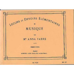 Lecons et Devoirs Elementaires de Musique v. 1 - Fabre