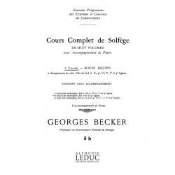 Cours Complet Solfege 5b Vol 5 12 Lec 2 Cles - Becker