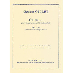 Études Pour L'Enseignement Supérieur Du Hautbois - Georges Gillet