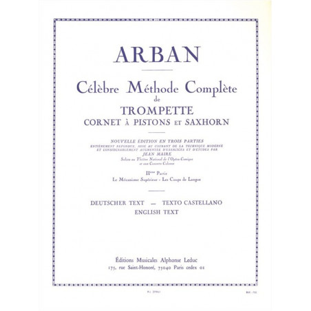Célèbre Méthode Complète de Trompette - Volume 2 - Arban
