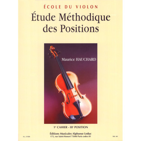 Etude Methodique Des Positions Vol 1 - Maurice Hauchard - Violon