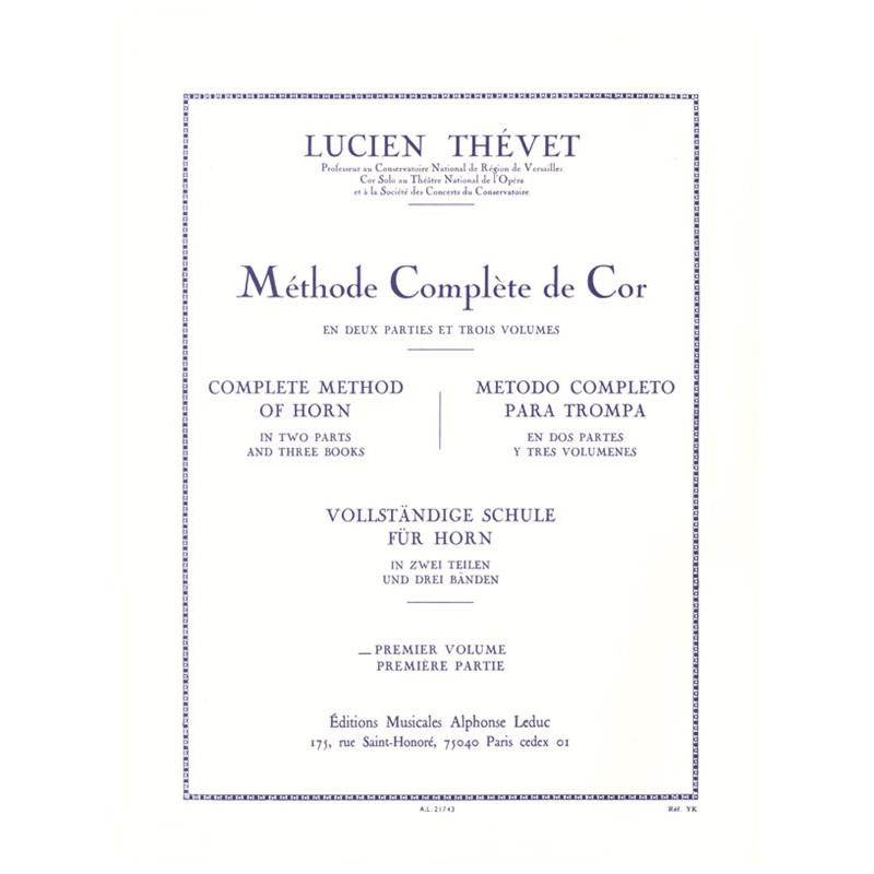 Méthode Complète de Cor (Volume 1) - Lucien Thévet