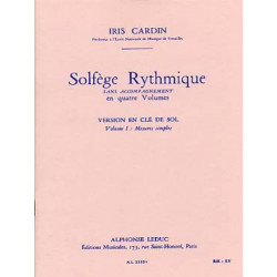 Solfege Rythm. 4 Vol 1 Cle de Sol Mesures Simples - Cardin