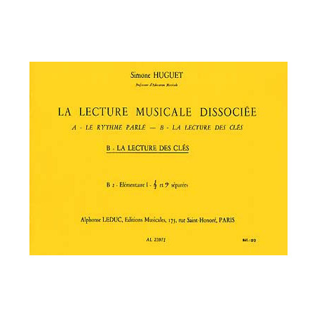 Lecture Musicale Dissociee B-Lect Cles B2 - Simone Huguet